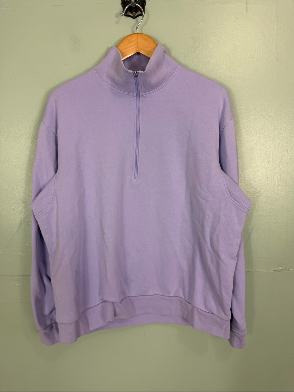 Lululemon Purple Lilac French Terry Oversized Half Zip Collared Men’s Large